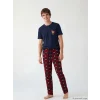 LC WAIKIKI Lacivert Standart Kalıp Ayı Teddy Baskılı Erkek Pijama Takım