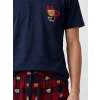 LC WAIKIKI Lacivert Standart Kalıp Ayı Teddy Baskılı Erkek Pijama Takım