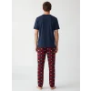 LC WAIKIKI Lacivert Standart Kalıp Ayı Teddy Baskılı Erkek Pijama Takım
