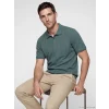 LCWAIKIKI Classic Mavi Polo Yaka Dokulu Erkek Tişört