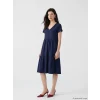 LCW Comfort Lacivert V Yaka Katkat Elbise