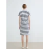 LCWAIKIKI Classic Lacivert Polo Yaka Çizgili Pike Mini Elbise