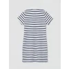 LCWAIKIKI Classic Lacivert Polo Yaka Çizgili Pike Mini Elbise
