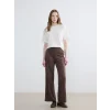 LCW Modest Kahverengi Beli Lastikli Soft Touch Kadın Eşofman Altı