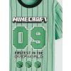 LCW Kids Yeşil Bisiklet Yaka Minecraft Baskılı Erkek Çocuk Tişört