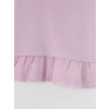 LCW Kids Lila Baskılı Fırfırlı Kız Çocuk Tişört