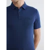 LCWAIKIKI Classic İndigo Polo Yaka Pike Erkek Tişört