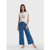 LCW DREAM Lacivert Baskılı Kadın Kaprili Pijama Takımı
