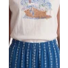 LCW DREAM Lacivert Baskılı Kadın Kaprili Pijama Takımı