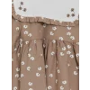 LCW baby Kahverengi Bebe Yaka Çiçekli Kız Bebek Gabardin Elbise