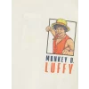 LCW Kids Bej Bisiklet Yaka One Piece Baskılı Erkek Çocuk Tişört