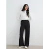 LCW Modest Siyah Beli Lastikli Soft Touch Kadın Eşofman Altı