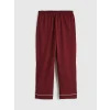 LCW DREAM Bordo Gömlek Yaka Baskılı Kadın Pijama Takımı