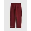 LCW DREAM Bordo Gömlek Yaka Baskılı Kadın Pijama Takımı