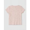 LCW Kids Pembe Kalp Desenli Fitilli Kız Çocuk Tişört