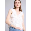 Defacto H3834AXER85 Ekru Regular Fıt Modal Kolsuz Bluz