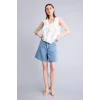 Defacto H3834AXER85 Ekru Regular Fıt Modal Kolsuz Bluz