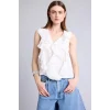 Defacto H3834AXER85 Ekru Regular Fıt Modal Kolsuz Bluz