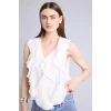 Defacto H3834AXER85 Ekru Regular Fıt Modal Kolsuz Bluz
