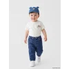LCW baby Ekru Baskılı Erkek Bebek Takım