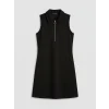 LCW EVERYDAY Siyah Polo Yaka Pike Mini Elbise
