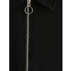 LCW EVERYDAY Siyah Polo Yaka Pike Mini Elbise