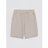 LCW Kids Bej Çizgili Erkek Çocuk Poplin Şort