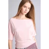 Defacto H7189AXPN74 Pembe Loose Fıt Tek Omuzlu Kısa Kollu Tişört