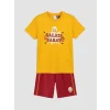 LCW Kids Turuncu Galatasaray Baskılı Erkek Çocuk Şortlu Pijama Takımı