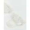 LCW baby Beyaz Fırfırlı Kız Bebek Patik Çorap 2li