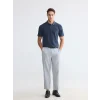 LCWAIKIKI Classic Lacivert Polo Yaka Desenli Pike Erkek Tişört