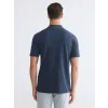 LCWAIKIKI Classic Lacivert Polo Yaka Desenli Pike Erkek Tişört