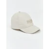 LCW ACCESSORIES Ekru Paris Nakışlı Kız Çocuk Kep Şapka