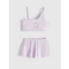 LCW Kids Lila Baskılı Kız Çocuk Etekli Bikini
