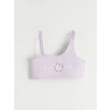 LCW Kids Lila Baskılı Kız Çocuk Etekli Bikini