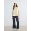 LCW Modest Antrasit Beli Lastikli Soft Touch Kadın Eşofman Altı
