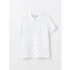 LCW Kids Beyaz Polo Yaka Kısa Kollu Erkek Çocuk Tişört