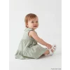 LCW baby Yeşil Bebe Yaka Çiçekli Kız Bebek Elbise