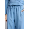 Defacto F7960AXBE91 Mavi Wıde Leg Keten Karışımlı Pantolon