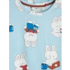 LCW Young Mavi Bisiklet Yaka Baskılı Kadın Pijama Takımı