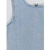 LCW Kids Mavi Taşlı Kız Çocuk Jean Elbise
