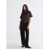 LCW Modest Siyah Şeritli Soft Touch Kadın Eşofman Altı