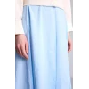 Defacto H1920AXBE745 Mavi A Kesim Poplin Maxi Etek