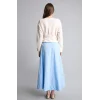 Defacto H1920AXBE745 Mavi A Kesim Poplin Maxi Etek