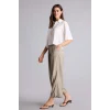 Defacto H1929AXKH341 Haki Wıde Leg Fermuarlı Normal Bel Düz Paça Tencel Pantolon