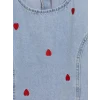 LCW Kids Mavi Kalp Nakışlı Kız Çocuk Jean Elbise