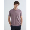 LCWAIKIKI Classic Pembe Polo Yaka Dokulu Erkek Tişört
