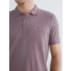 LCWAIKIKI Classic Pembe Polo Yaka Dokulu Erkek Tişört