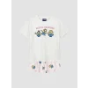 LCW Kids Ekru Minions Baskılı Kız Çocuk Şortlu Pijama Takım