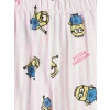 LCW Kids Ekru Minions Baskılı Kız Çocuk Şortlu Pijama Takım